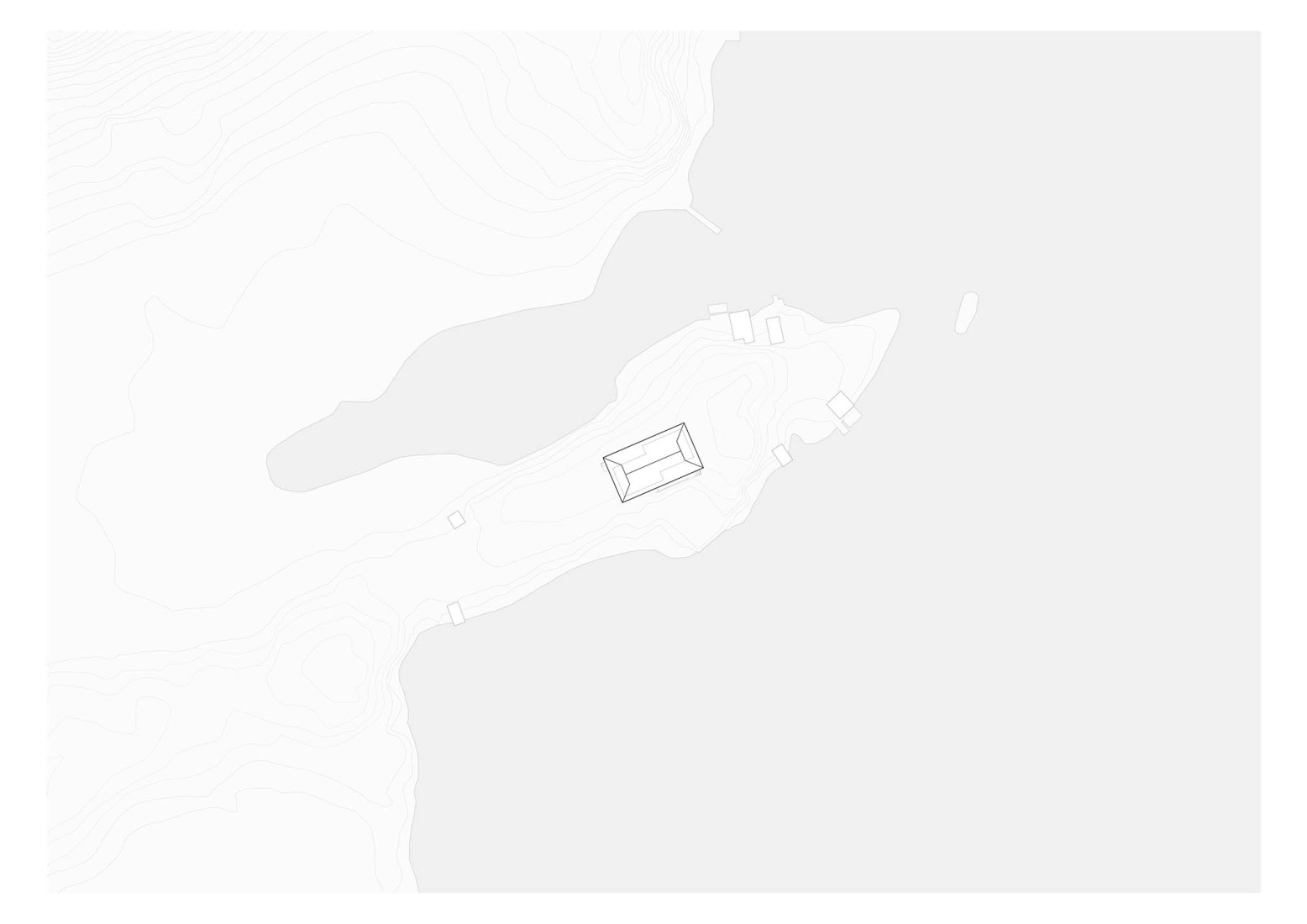 Site plan. Cabin Ostøya by R21 Arkitekter. 