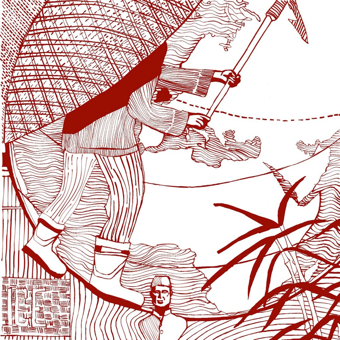 Boceto. El Escudo Pangolín por Studio Saar + Atelier One.