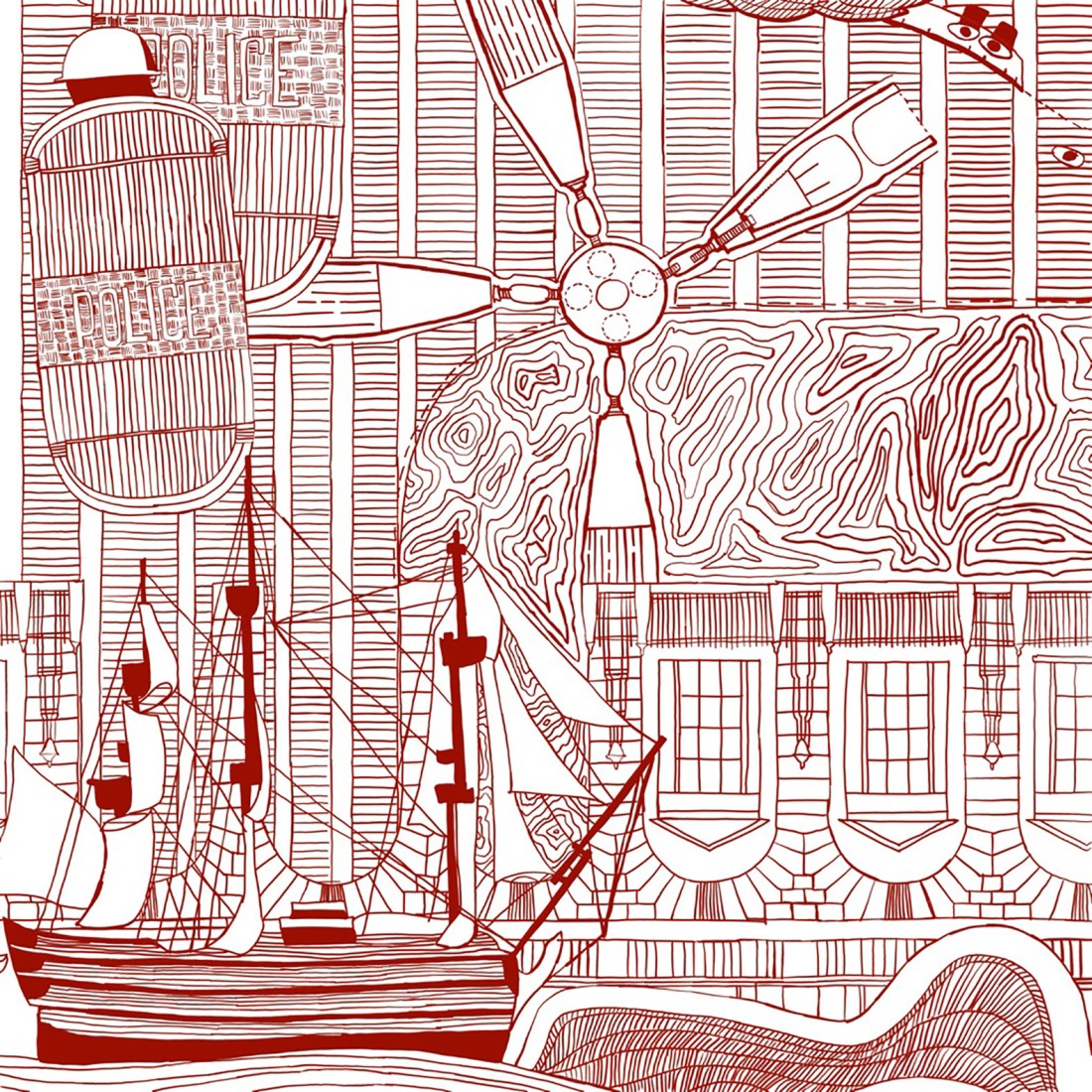 Boceto. El Escudo Pangolín por Studio Saar + Atelier One.