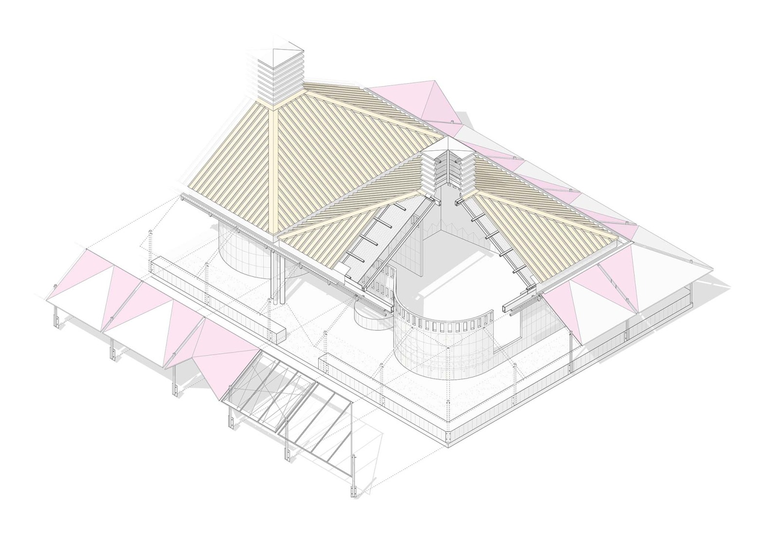 Axonometry. Bang Nong Saeng Kindergarten by Sarquella Torres Architects.