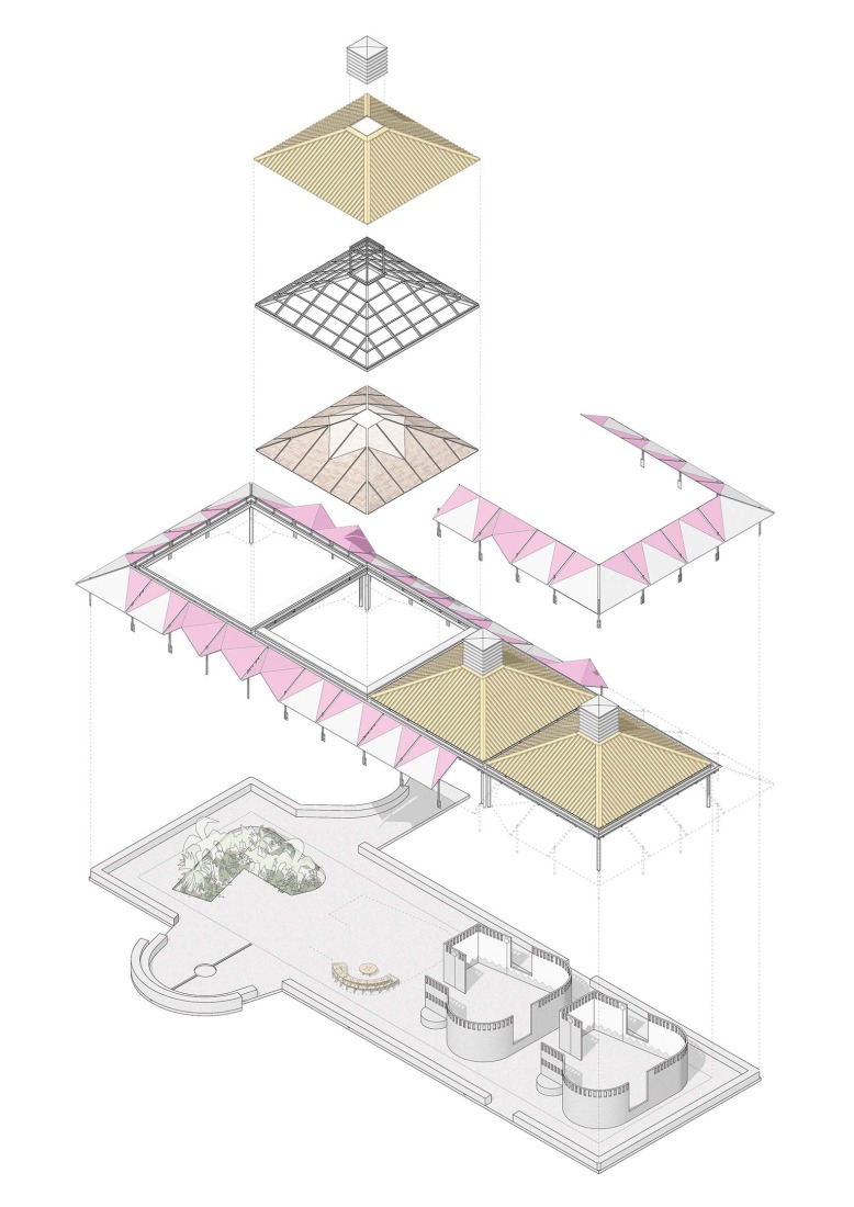 Axonometry. Bang Nong Saeng Kindergarten by Sarquella Torres Architects.