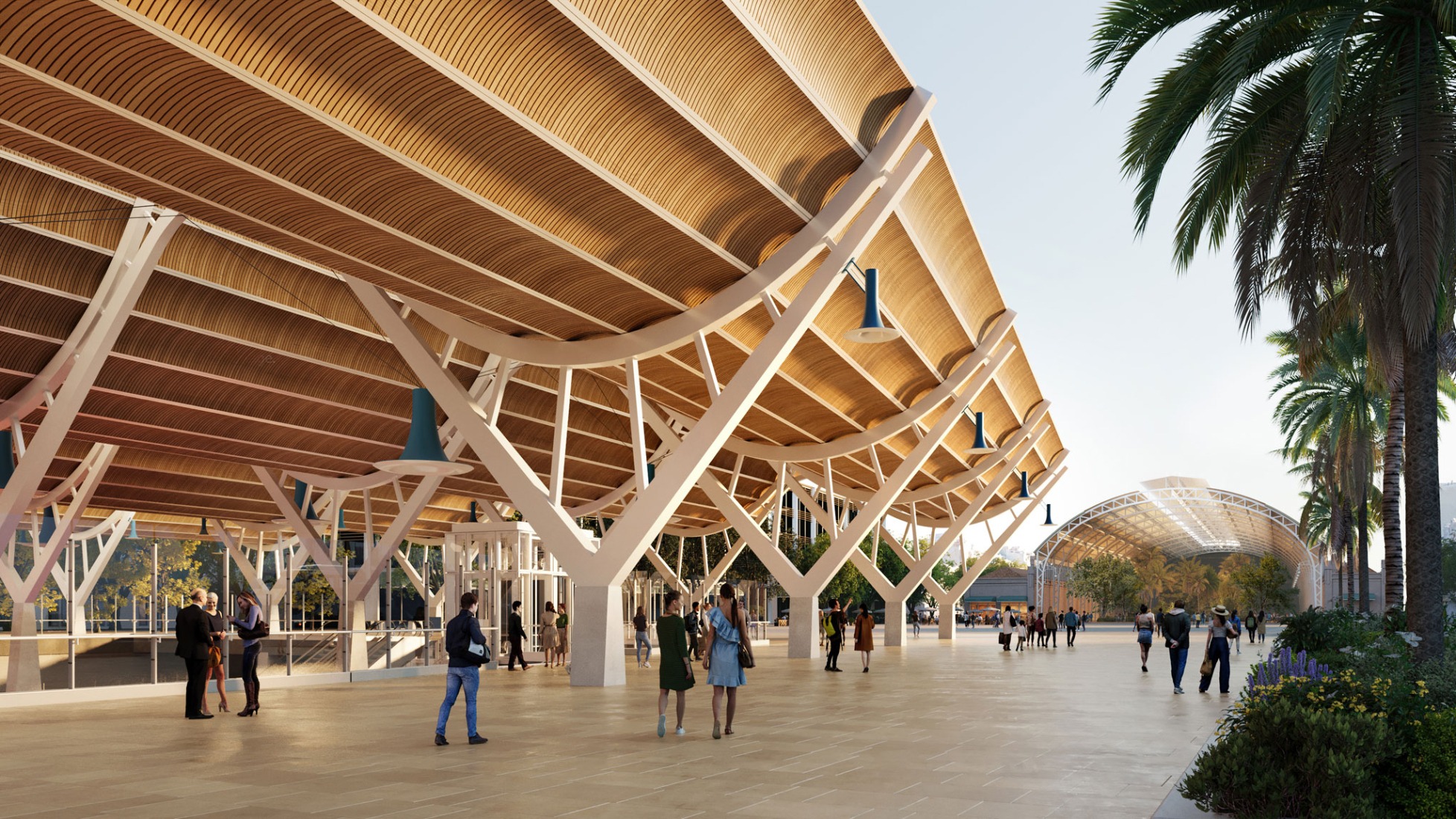 Rendering. New Valencia Central Station by RSHP, ERRE, and Sener.