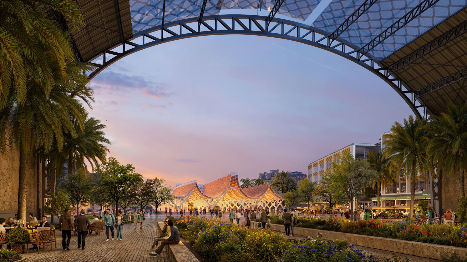 Rendering. New Valencia Central Station by RSHP, ERRE, and Sener.