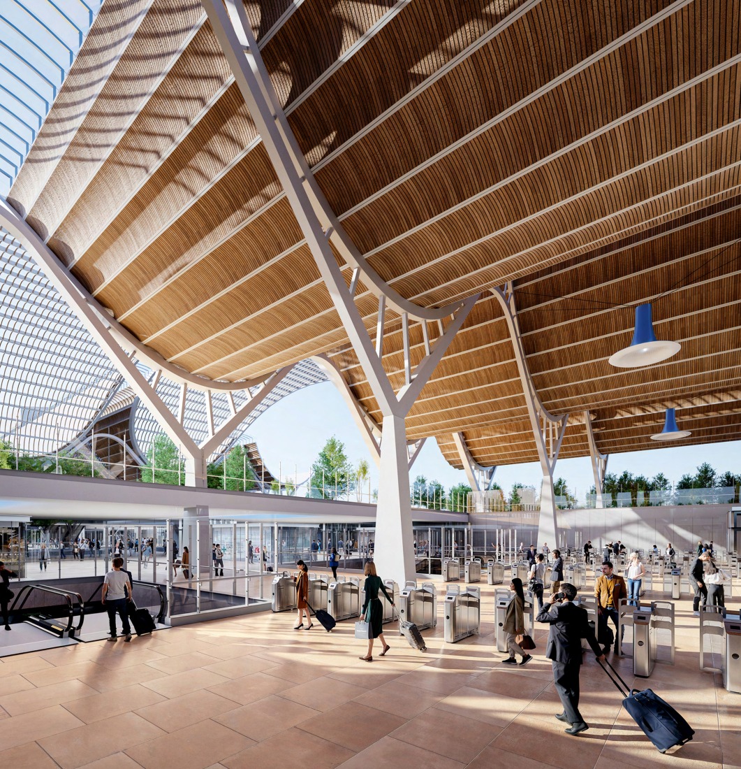 Rendering. New Valencia Central Station by RSHP, ERRE, and Sener.