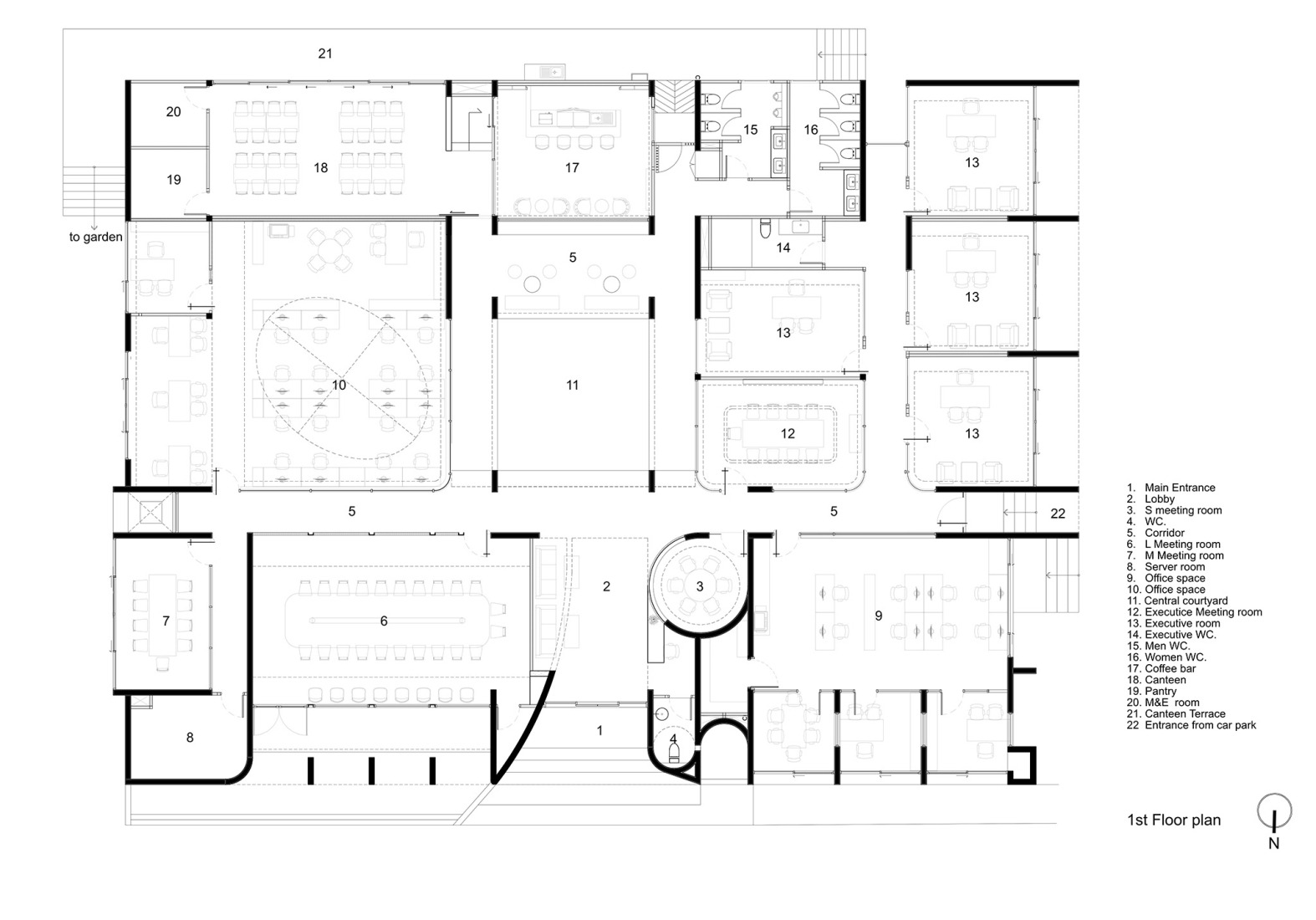 Ground floor plan. Novolife HQ Office by Studio Krubka. 