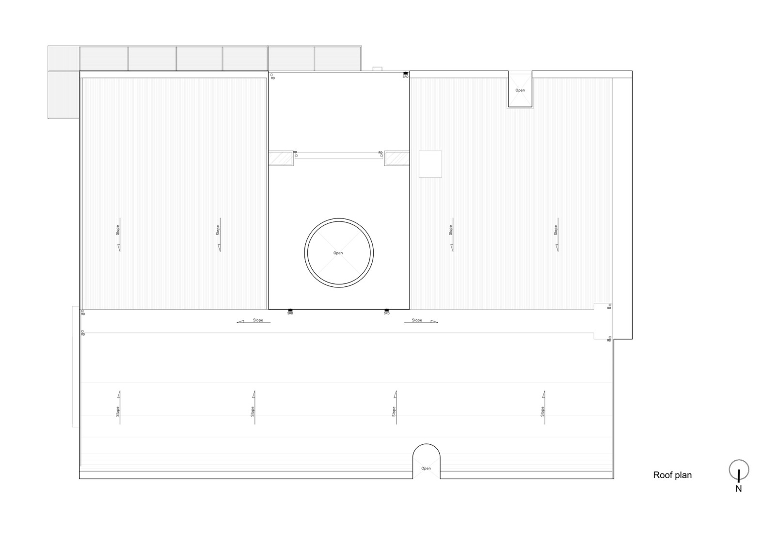 Rooftop floor plan. Novolife HQ Office by Studio Krubka. 