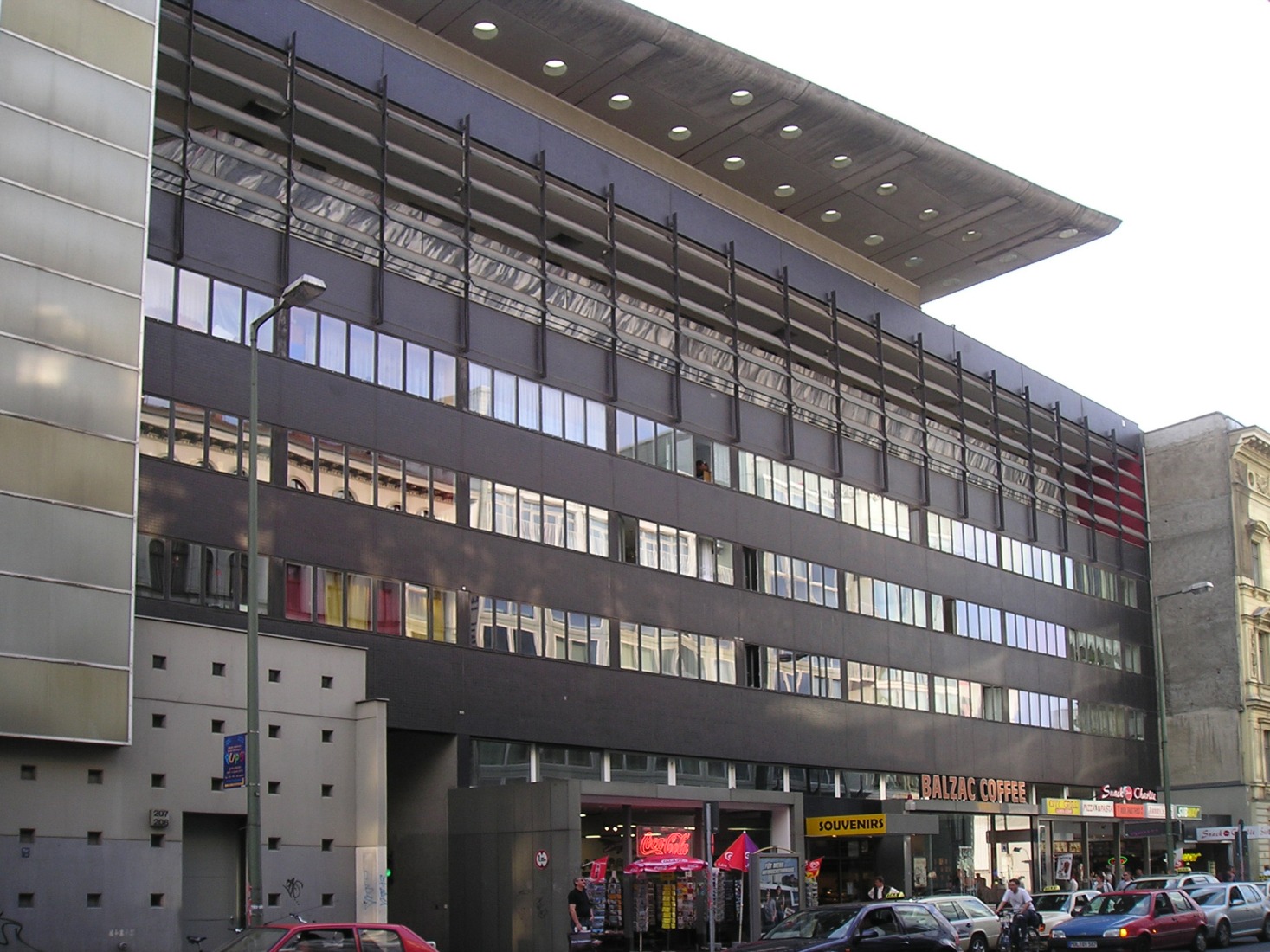 The Checkpoint Charlie housing complex at Friedrichstrasse 207–208, Berlin, designed as part of IBA Berlin by OMA, with contributions from Elias Zeggelis and Rem Koolhaas. Photograph by Gunnar Klack. CCC