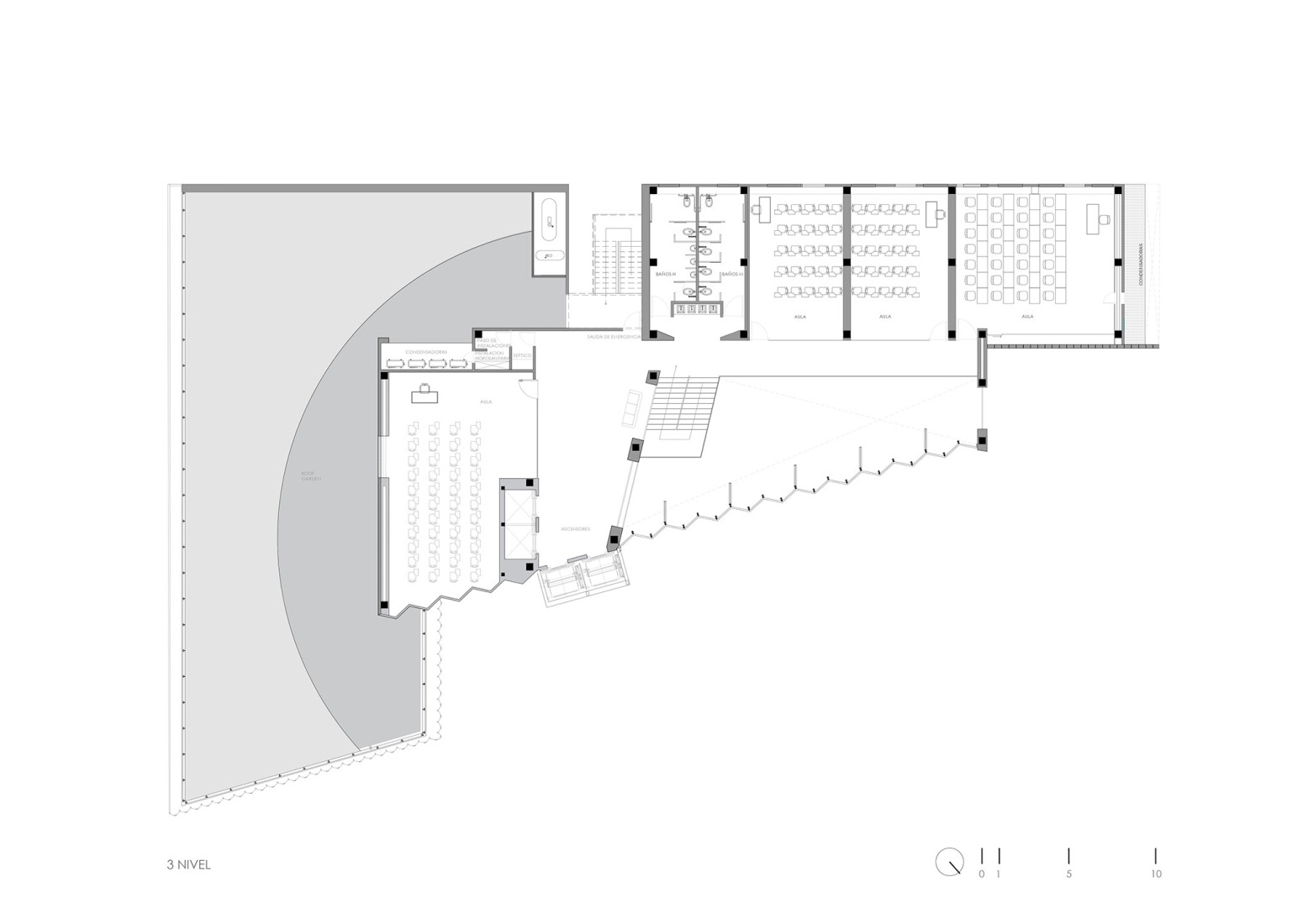 Third floor plan. UAD Alamedas Tower by Jonathan Corral Arquitectos.