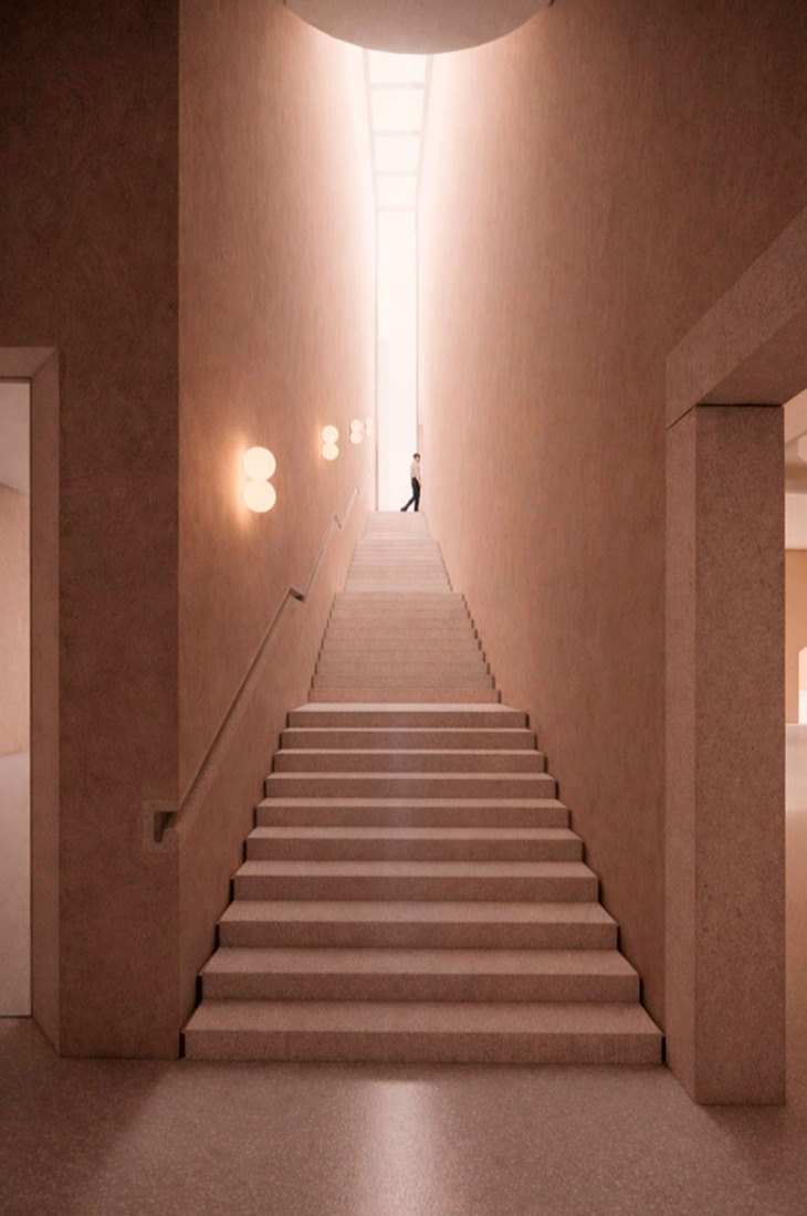 Rendering. Renovation of the former Hospital de la Santa Creu in Barcelona by BAAS and h3o architects.
