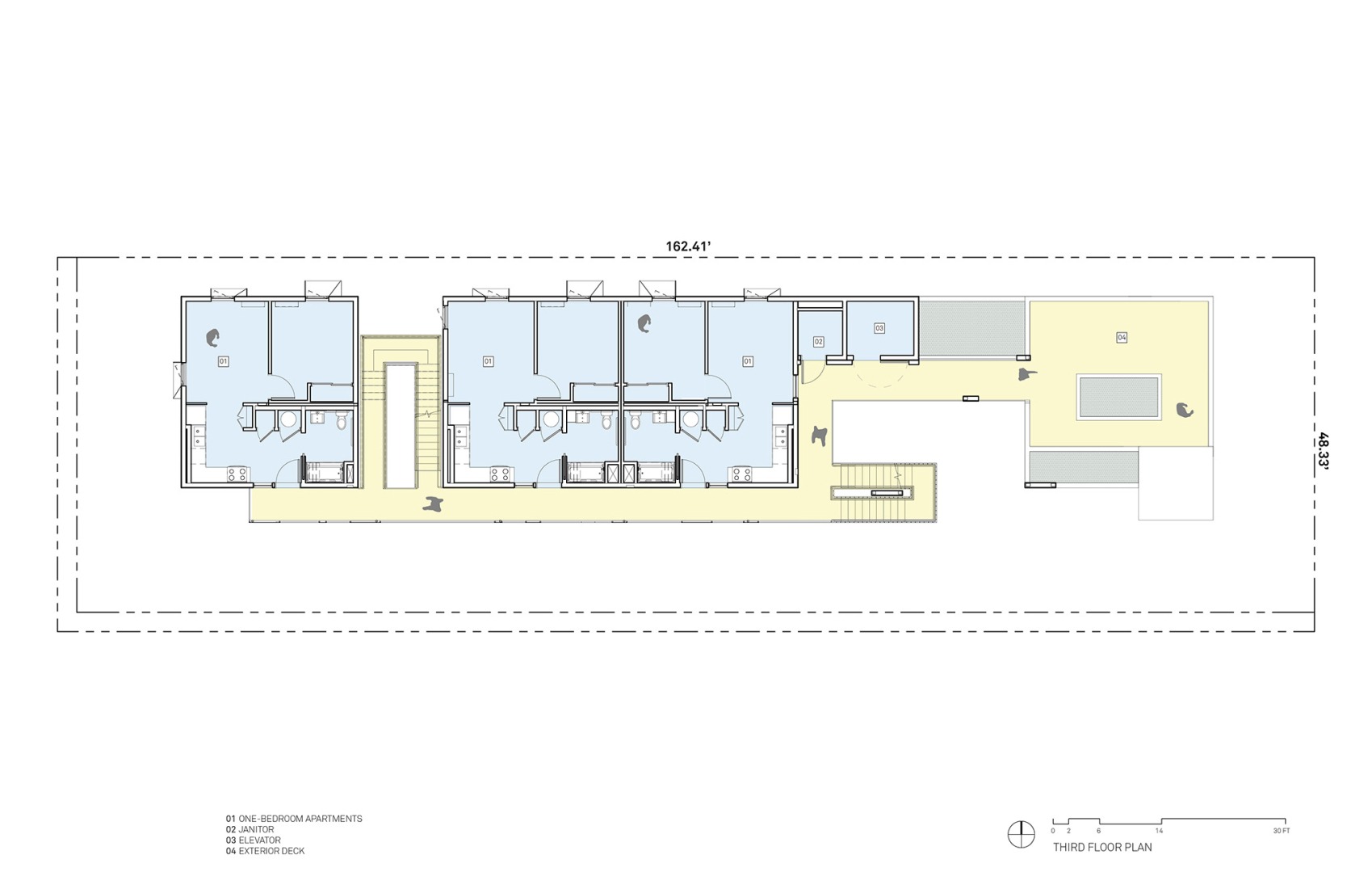 Third floor plan. Berkeley Station by Brooks + Scarpa.