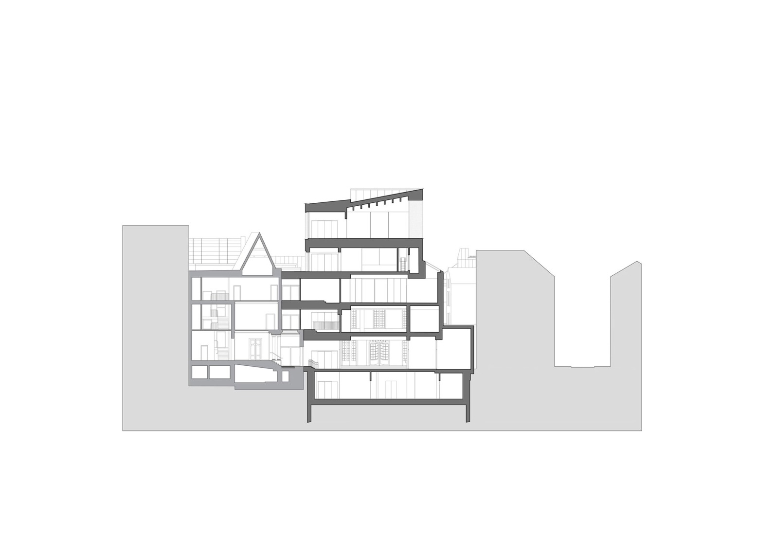 Sección. El Design Museum Gent por Carmody Groarke y ATAMA.