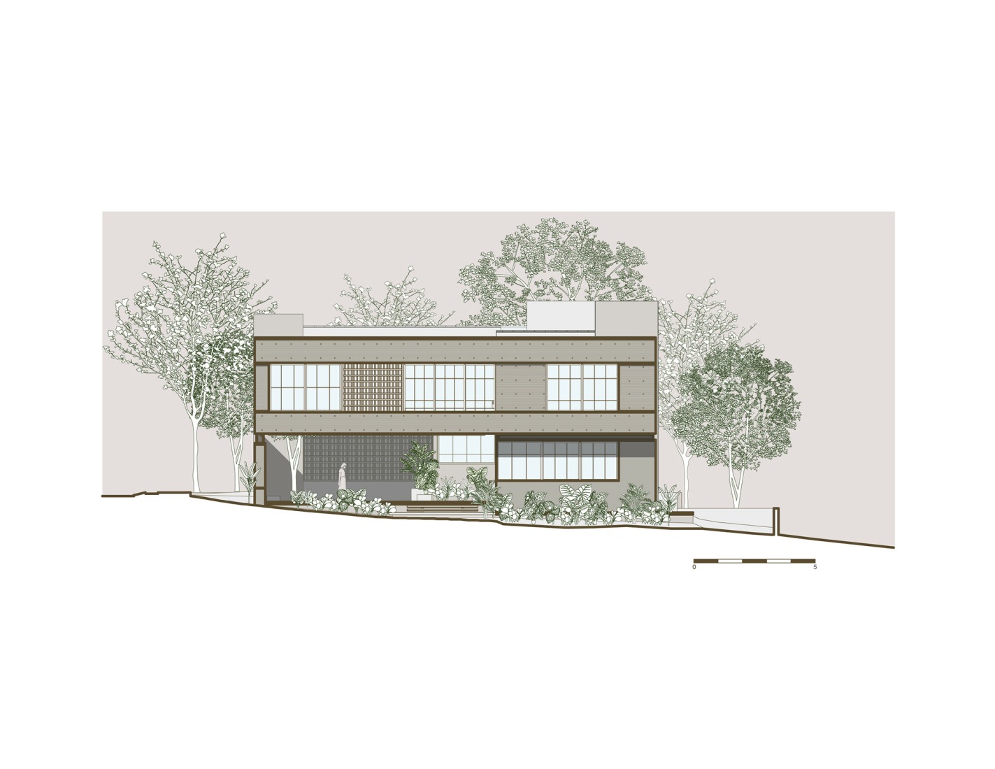 Fachada posterior. Casa Akina by Di Frenna Arquitectos.