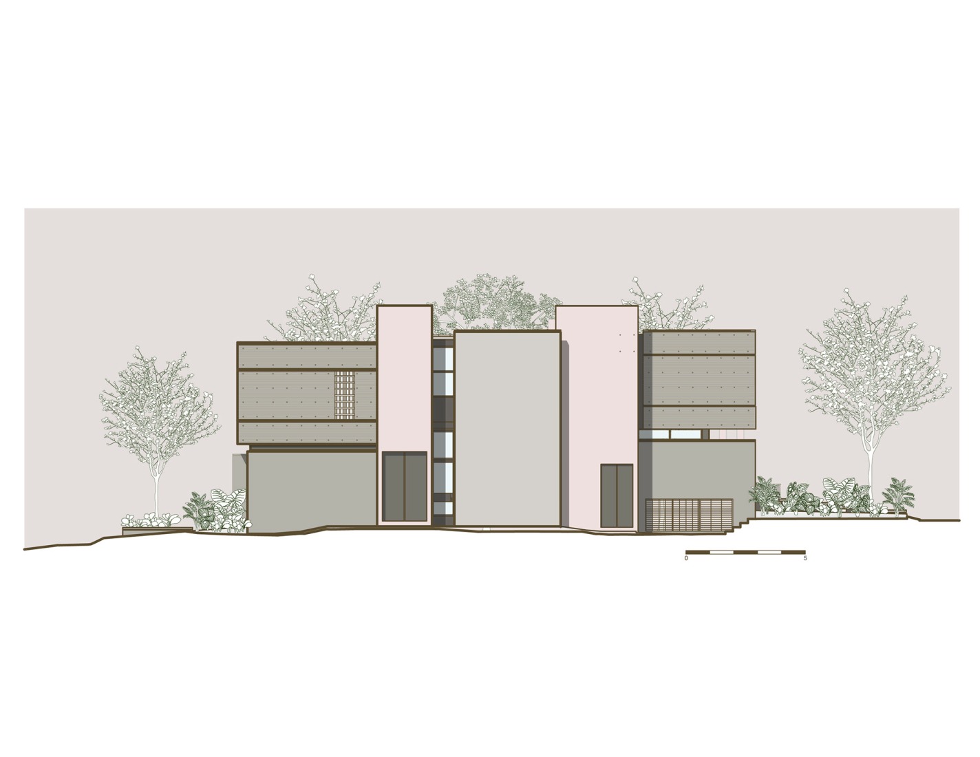 Fachada lateral. Casa Akina by Di Frenna Arquitectos.