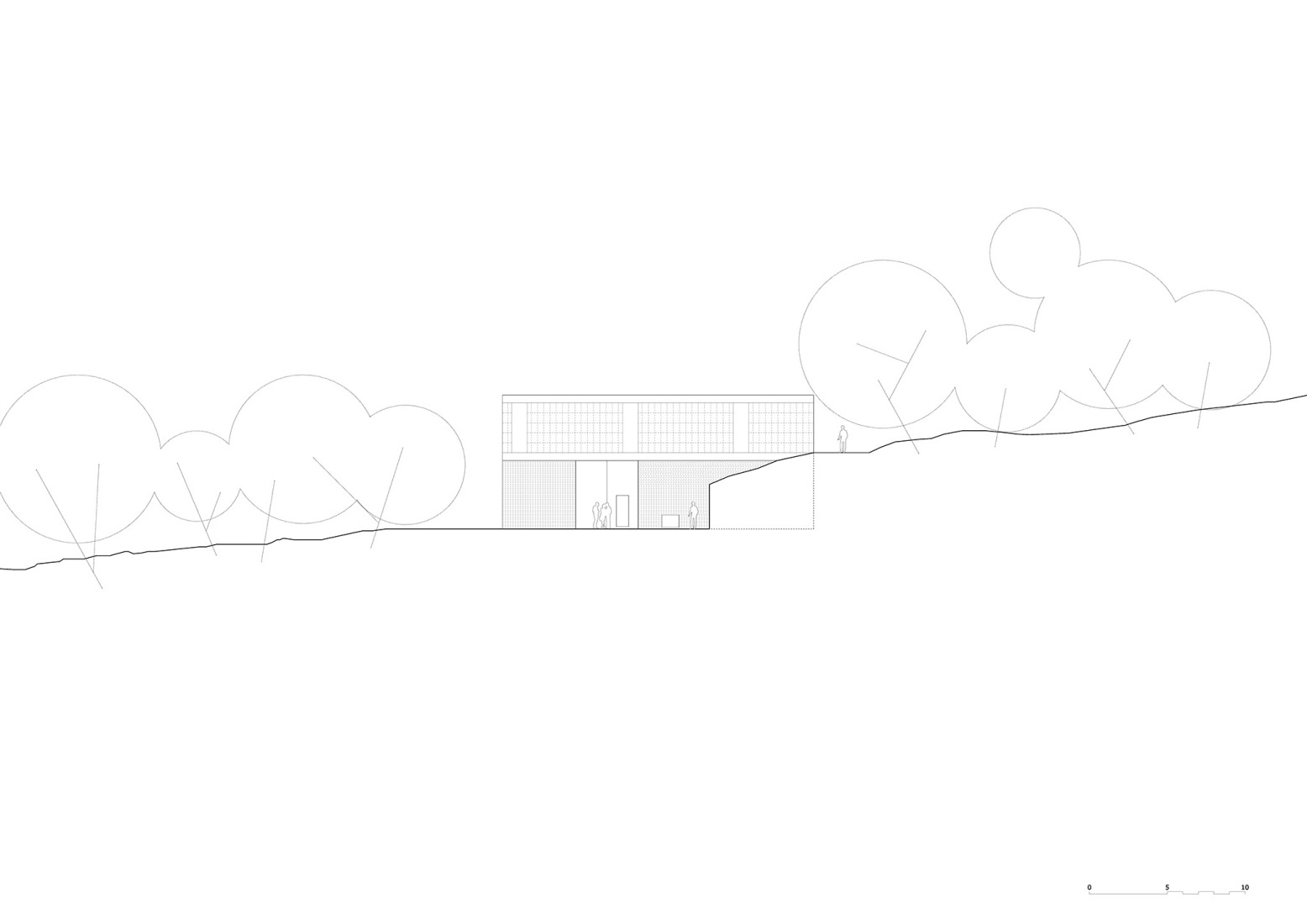 North elevation. Bodega Novos by García Floquet arquitectos.