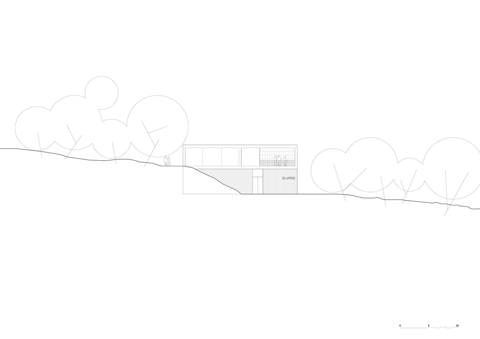 South elevation. Bodega Novos by García Floquet arquitectos.