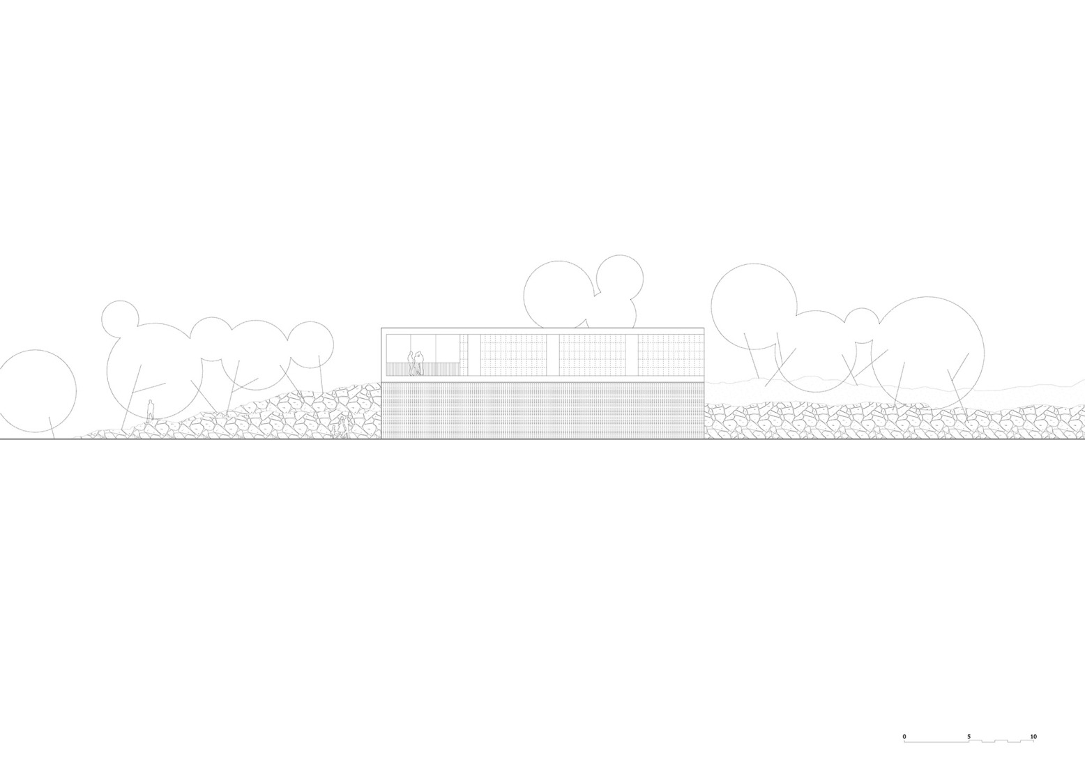 East elevation. Bodega Novos by García Floquet arquitectos.