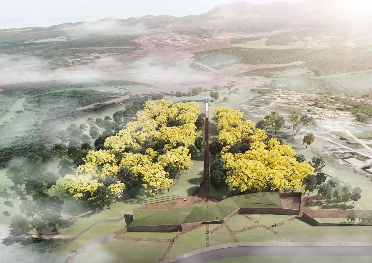 Visualización. Memorial de Brumadinho por Gustavo Penna Arquitetos Associados.