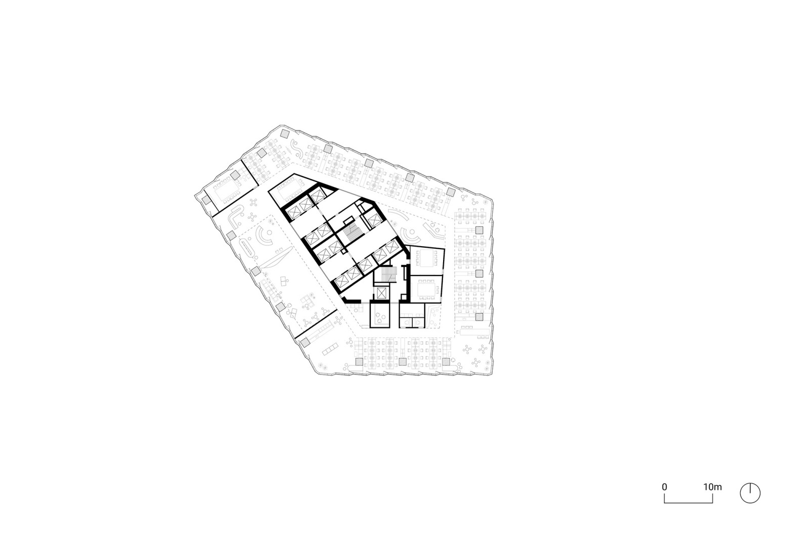 Seventeenth floor plan. Kingdee Cloud Tower by HENN.