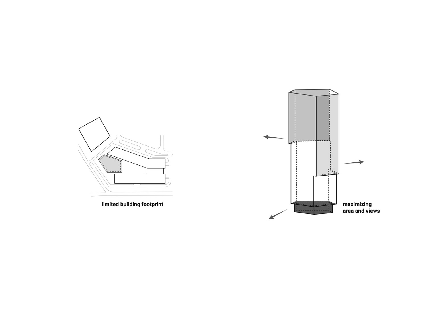 Volume diagram. Kingdee Cloud Tower by HENN.