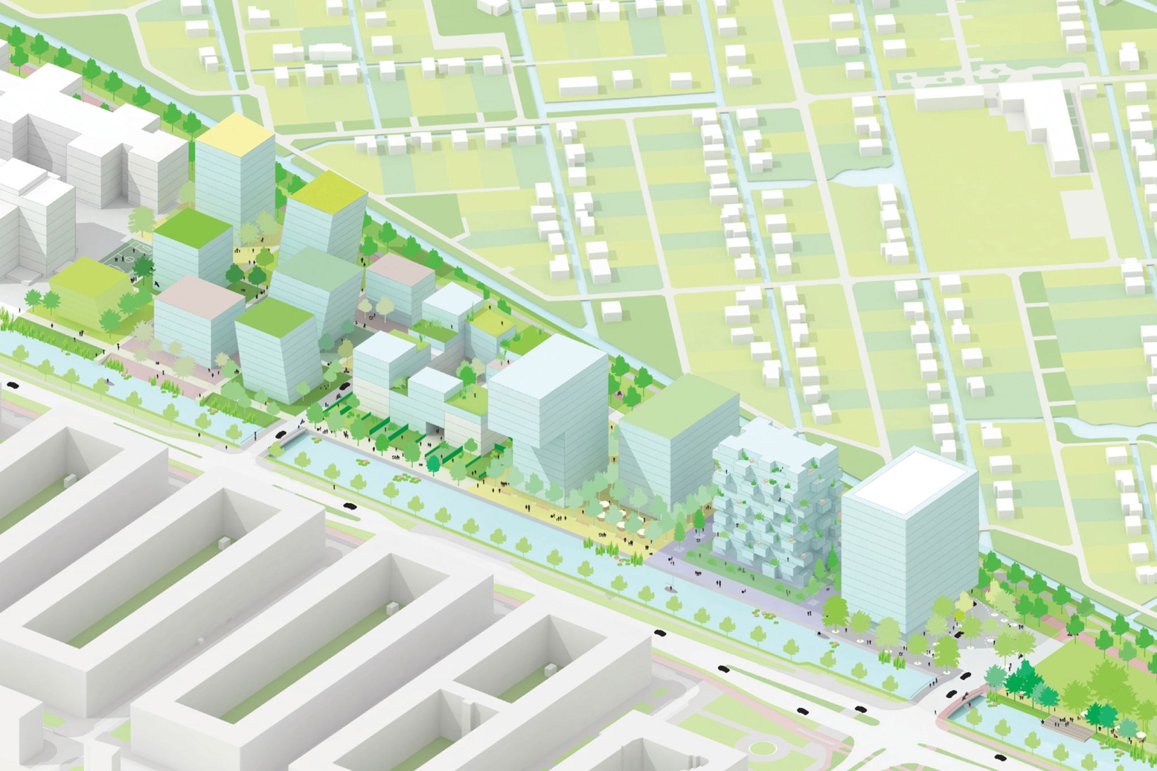 Axonometric. Westerpark West by MVRDV.