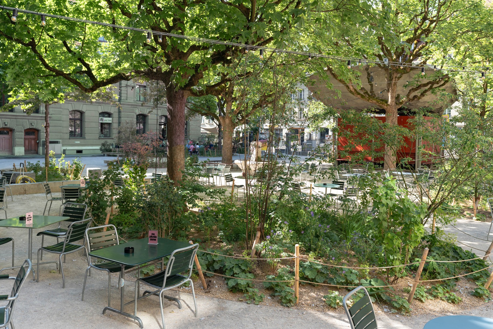 Redevelopment of the PROGR Courtyard in Berne, Switzerland by Salewski Nater Kretz, Miriam Sturzenegger  and bbz landschaftsarchitekten. Photograph by Daniela Valentini.