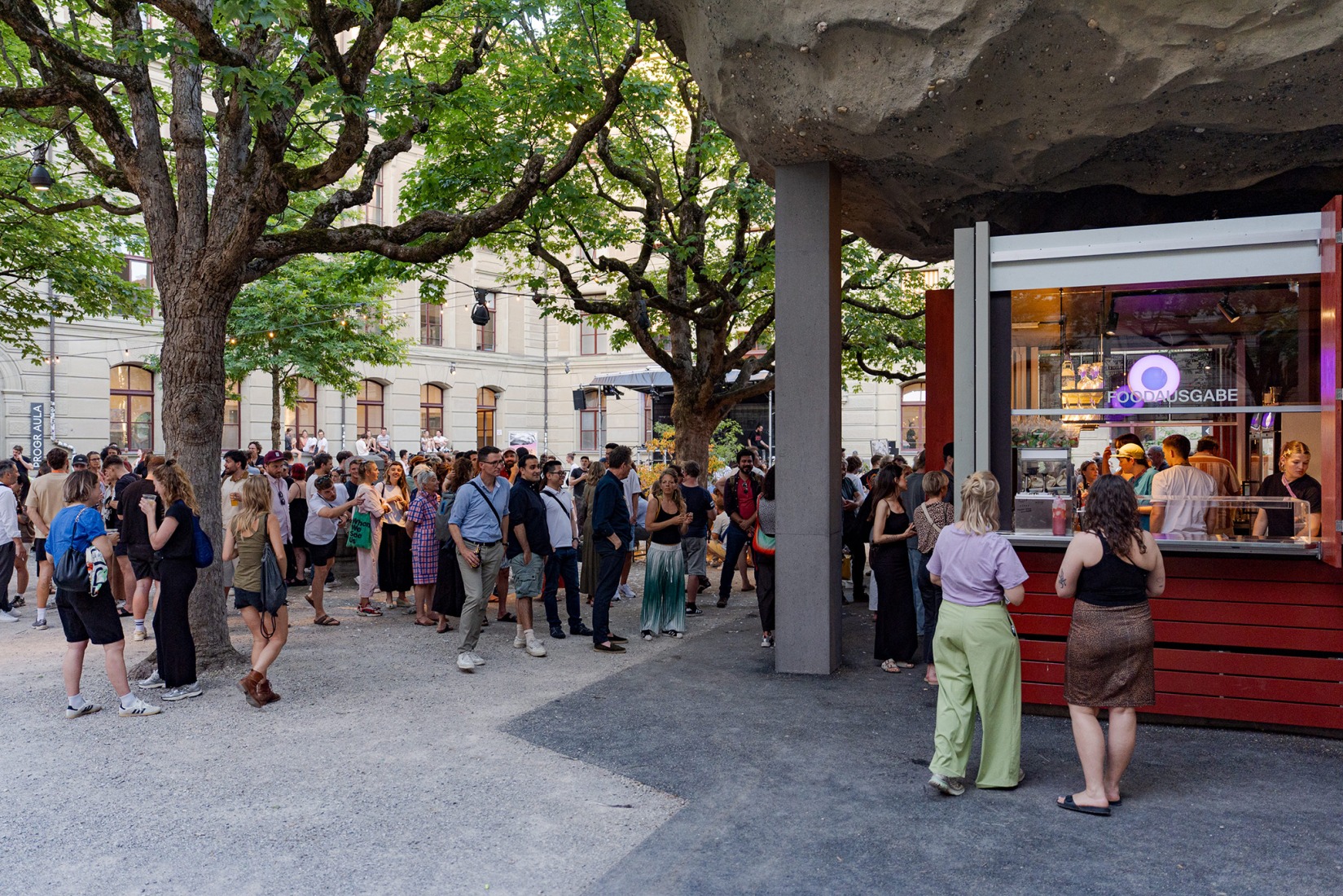 Redevelopment of the PROGR Courtyard in Berne, Switzerland by Salewski Nater Kretz, Miriam Sturzenegger  and bbz landschaftsarchitekten. Photograph by Jana Leu.