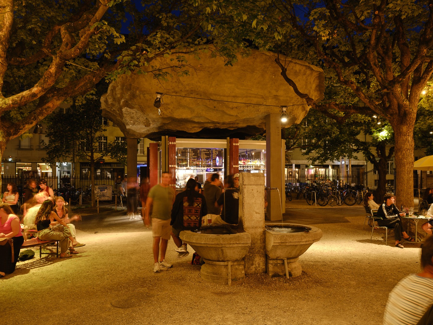 Redevelopment of the PROGR Courtyard in Berne, Switzerland by Salewski Nater Kretz, Miriam Sturzenegger and bbz landschaftsarchitekten. Photograph by David Aebi.