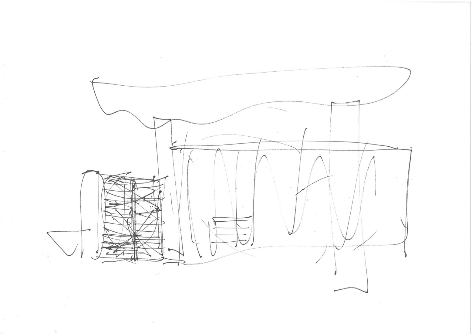 Sketch. Redevelopment of the PROGR Courtyard in Berne, Switzerland by Salewski Nater Kretz, Miriam Sturzenegger  and bbz landschaftsarchitekten.