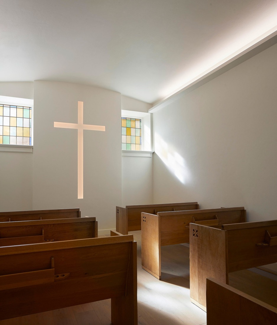 The Butterfly + First Baptist Church Complex by Revery Architecture. Photograph by Hufton + Crow.
