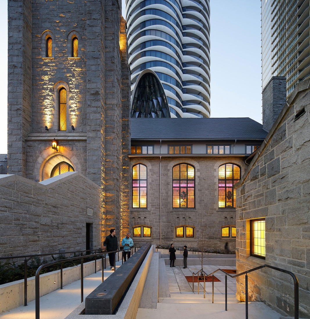 The Butterfly + First Baptist Church Complex by Revery Architecture. Photograph by Hufton + Crow.