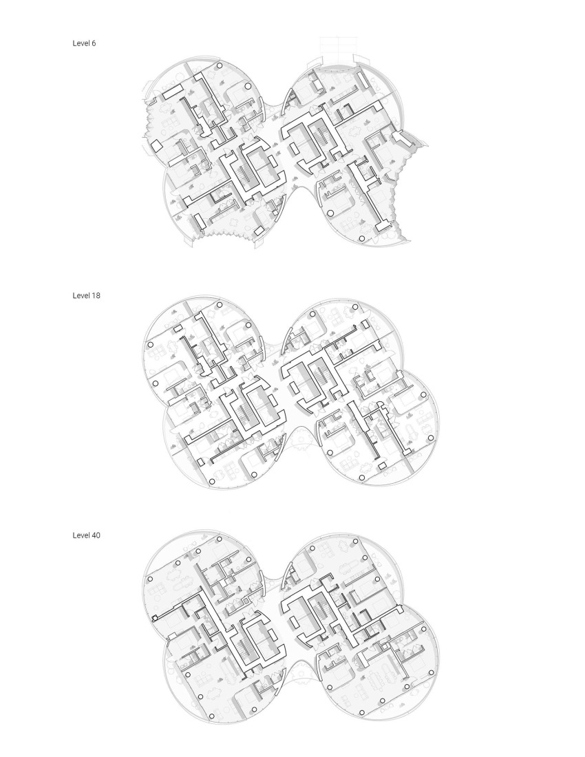 Floor plan. The Butterfly by Revery Architecture.
