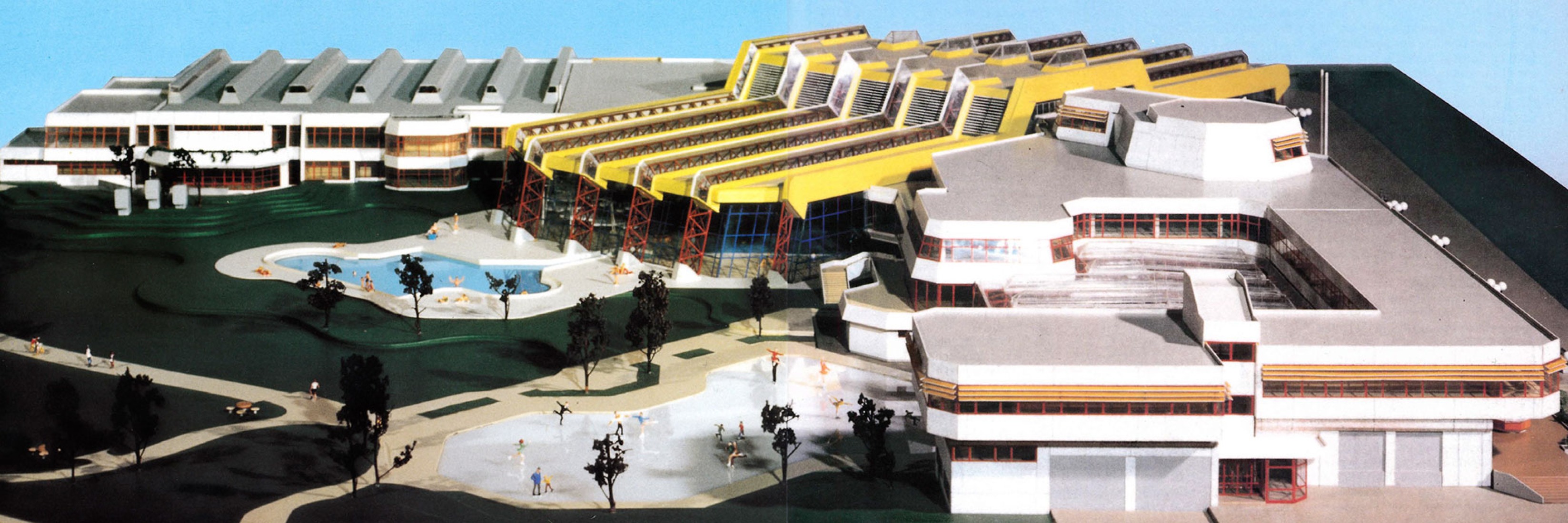 Taller de maquetas del Instituto de Ingeniería Civil de Berlín (IHB). Maqueta de presentación, 1979/1980. Exposición «SEZ – The Im/Possibility of an Island». Fotografía de Volker Schutsch.
