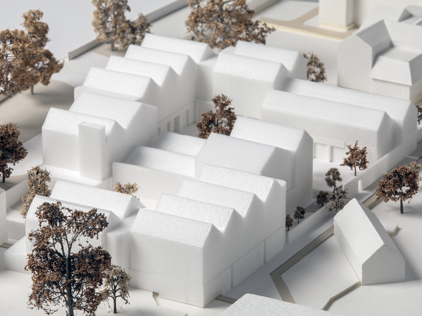 Maqueta. Primeras residencias femeninas en Winchester College por Stanton Williams.