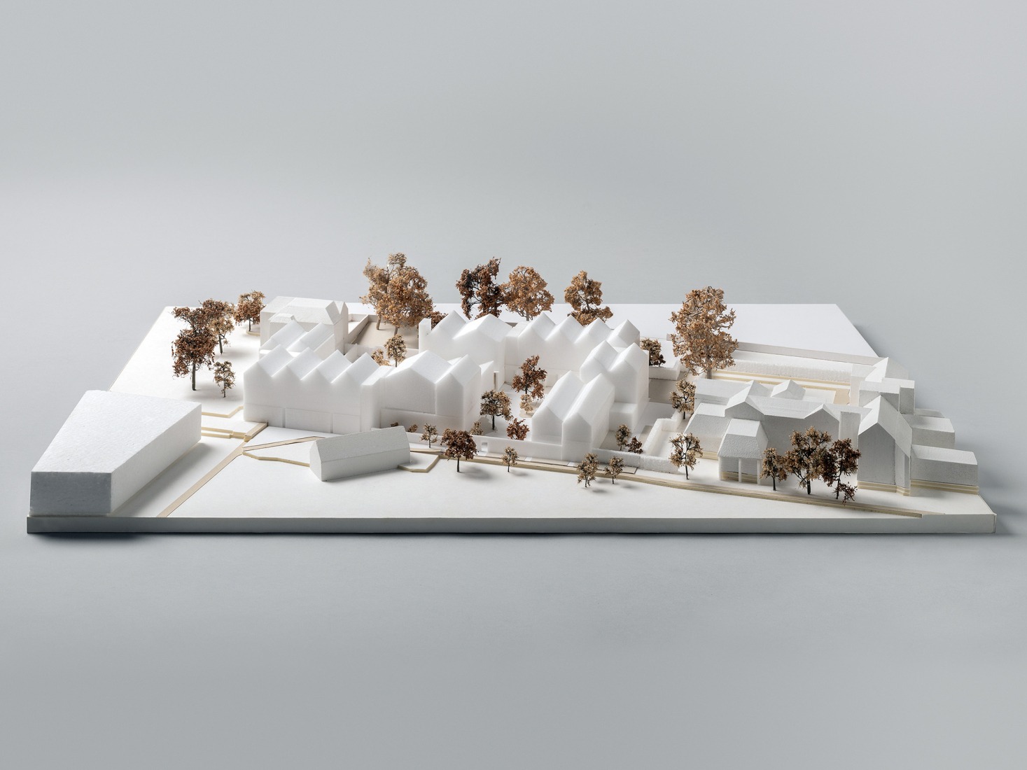 Maqueta. Primeras residencias femeninas en Winchester College por Stanton Williams.