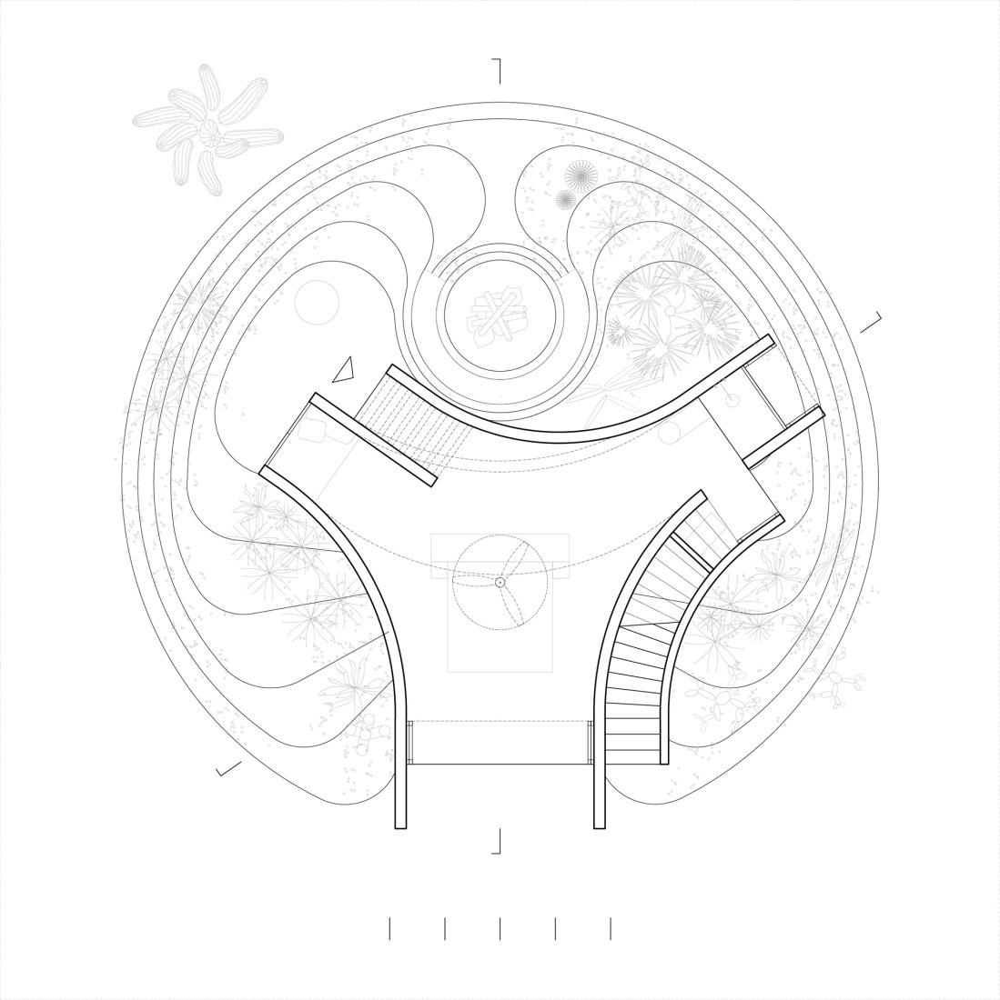 Ground floor plan, room. Nereidas Homes by Studio Font.