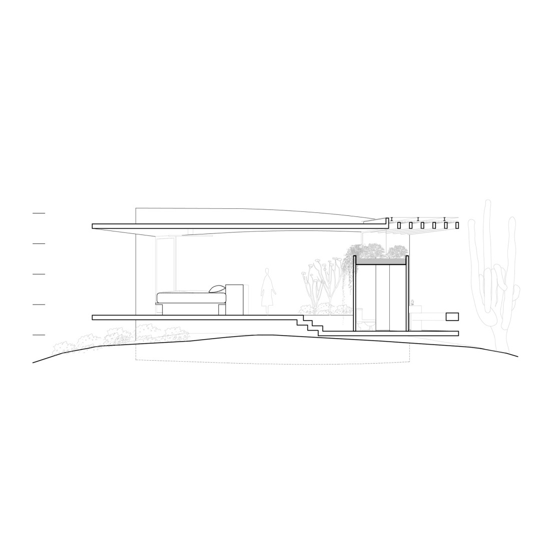 Section, room. Nereidas Homes by Studio Font.