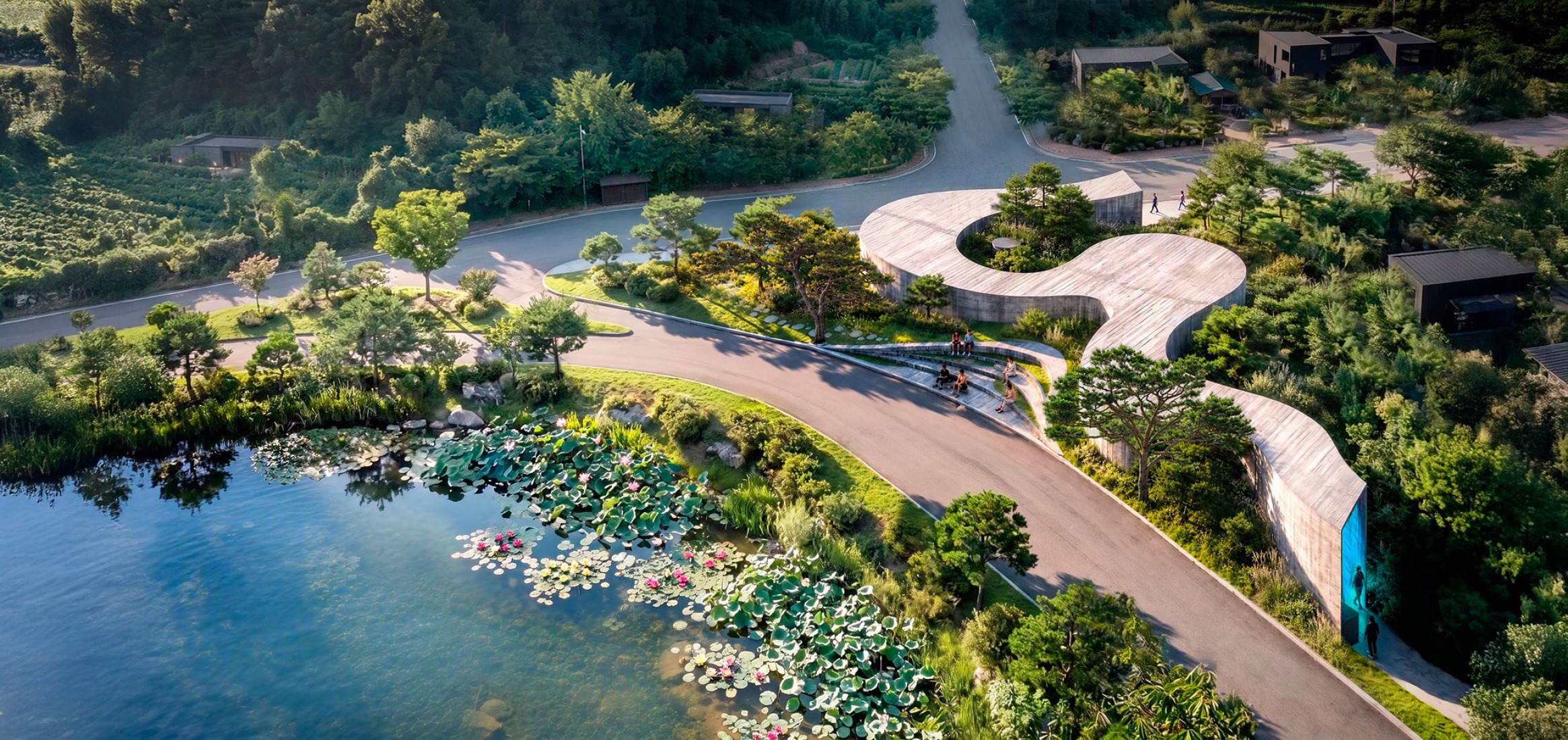 Render. Suseong Continuum by Ole Scheeren.