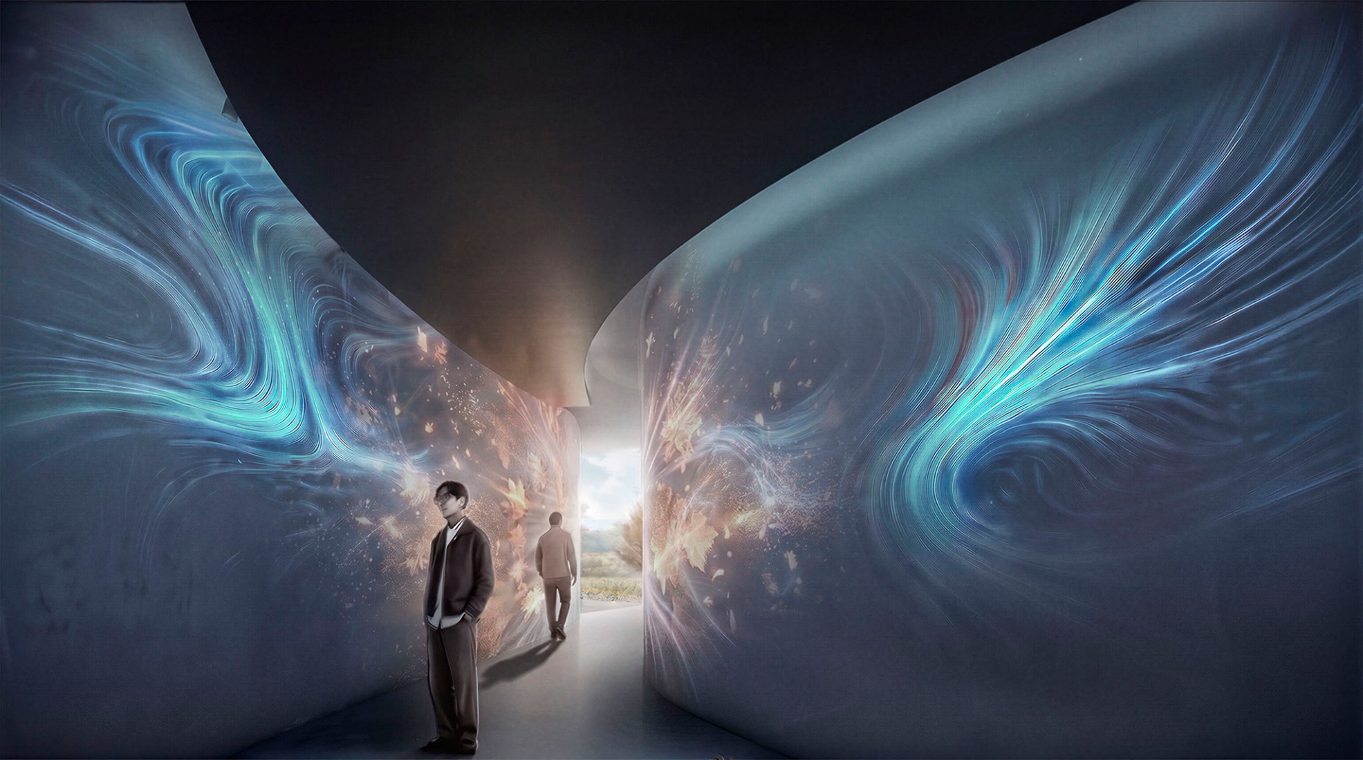 Render. Suseong Continuum by Ole Scheeren.