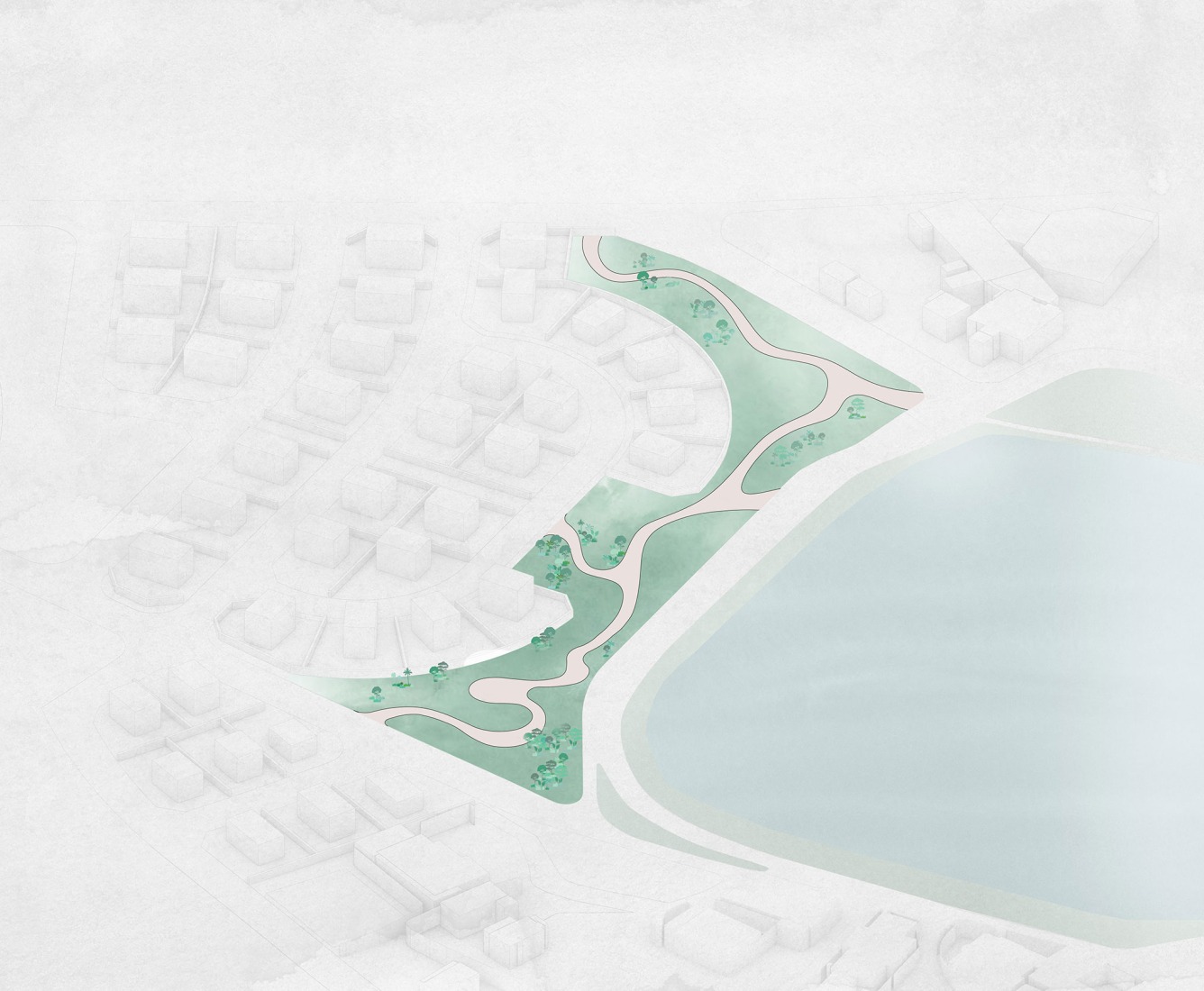 Site plan. Suseong Continuum by Ole Scheeren.