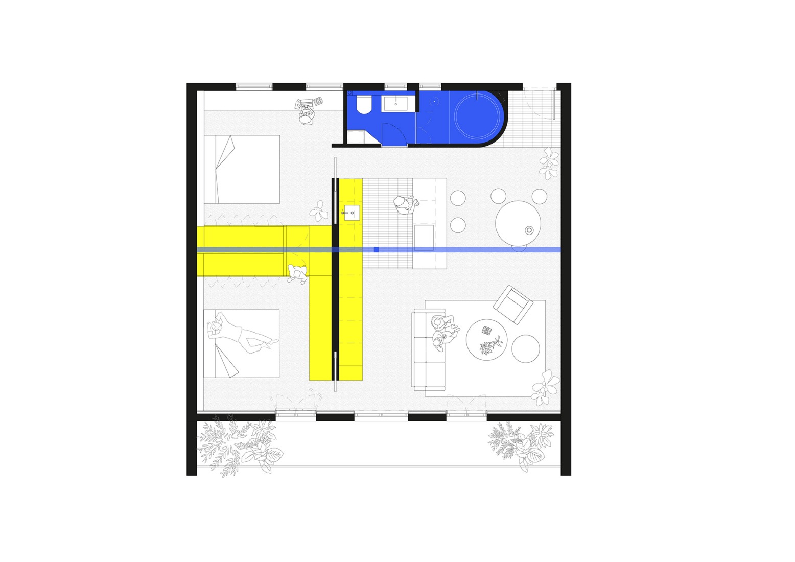 Floor plan. "Casa Ricardos" by ALE Estudio.