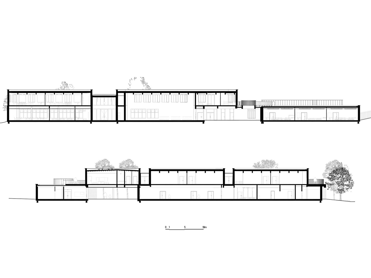 Section. School in Marly by Archi5 + Bureau Face B.