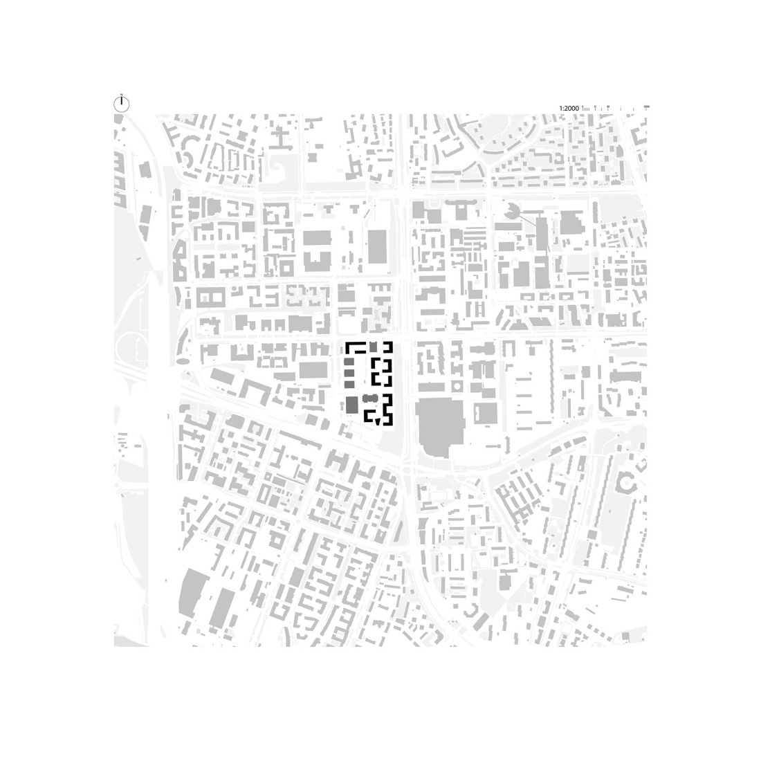 Plano de situación. Mokotów moderno por BBGK Architekci.
