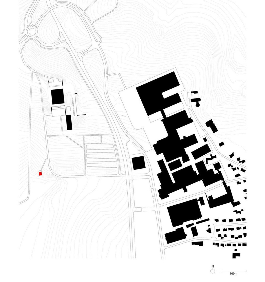 Plano de situación. Pabellón para Anselm Kiefer por David Chipperfield Architects.