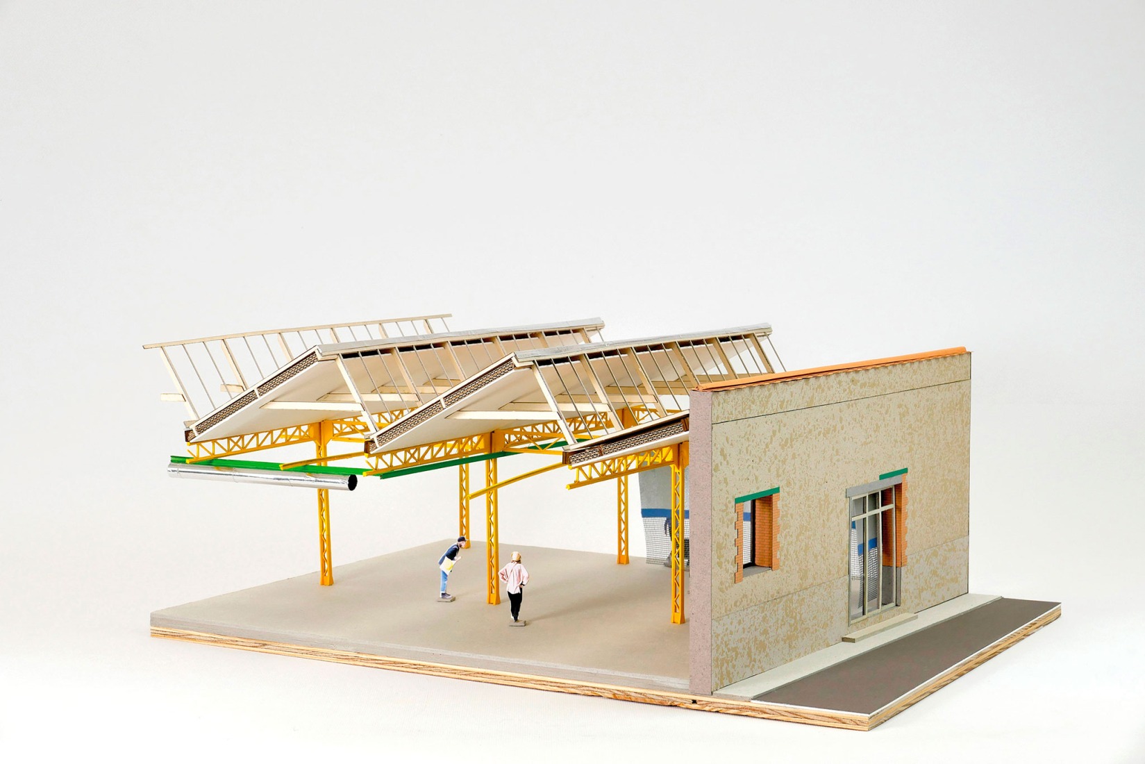 Axonometry section. Bernie Hall, Digital arts center by Graal.