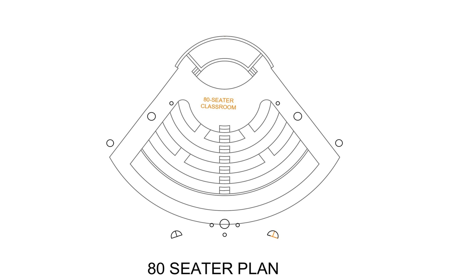 Ground floor plan B. Maestro Ilaiyaraaja Music Center by Ekarth Studio.