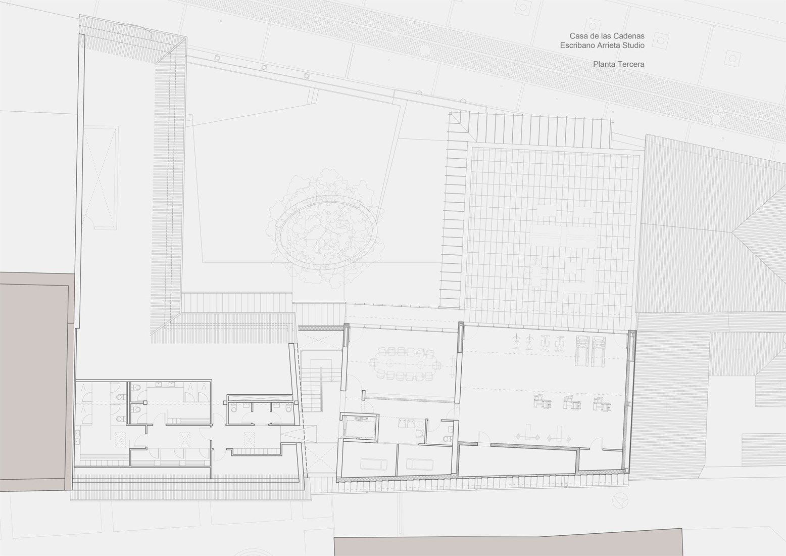 Third floor plan. Rehabilitation and Expansion of the "Las Cadenas House" by Escribano Arrieta Studio.