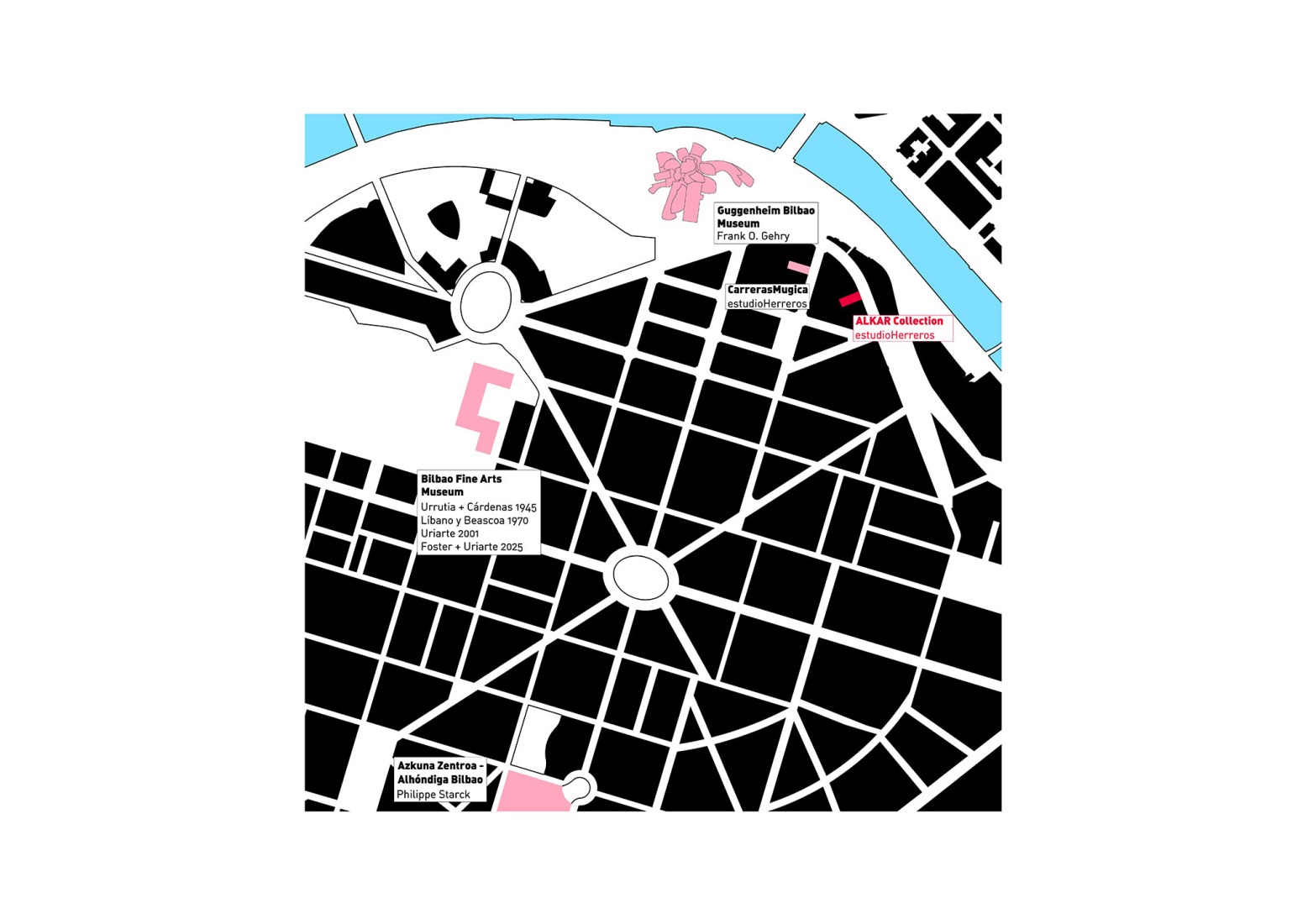 Site plan. Space Alkar contemporary art collection by estudio Herreros.