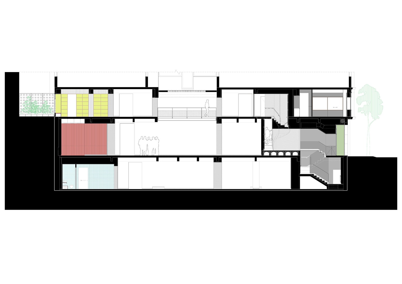 Section. Space Alkar contemporary art collection by estudio Herreros.