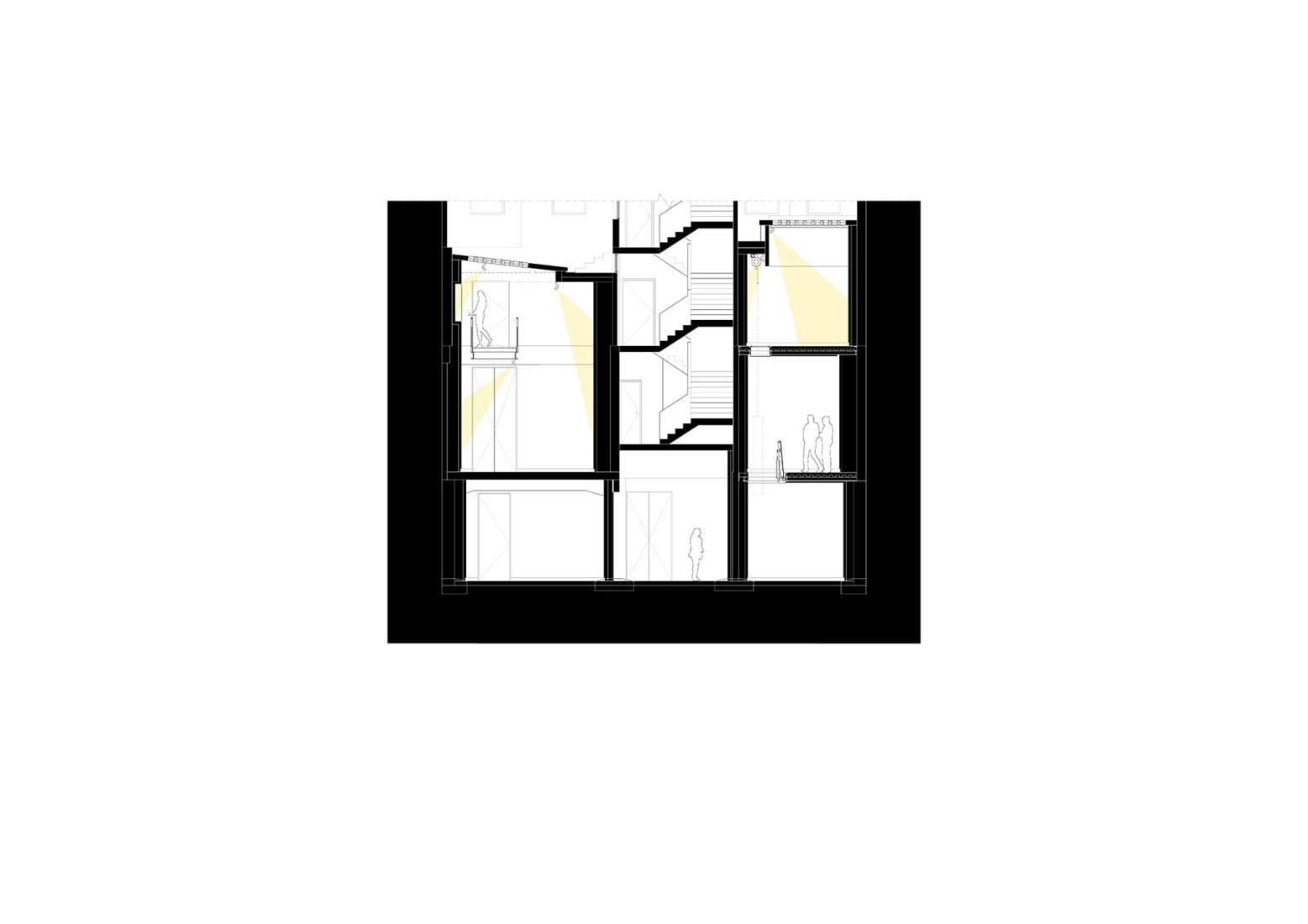 Section. Space Alkar contemporary art collection by estudio Herreros.