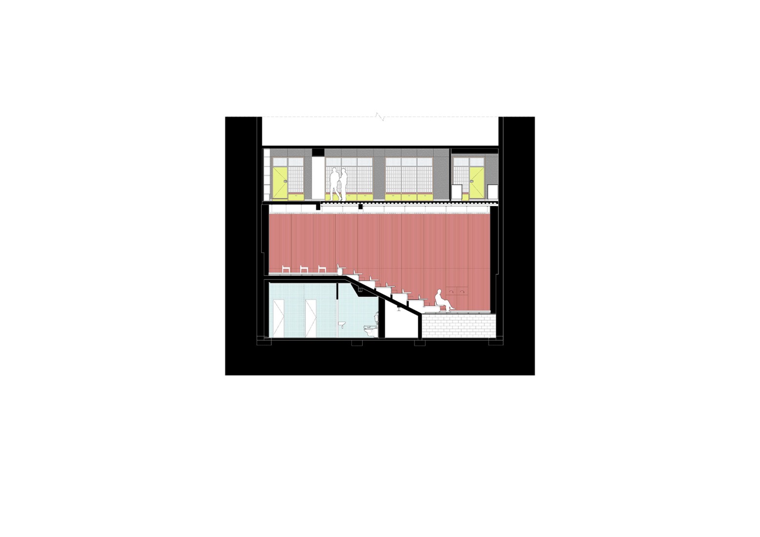 Section. Space Alkar contemporary art collection by estudio Herreros.